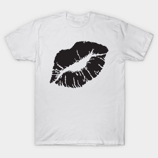 KISSING LIPS -BLACK T-Shirt by SELcustoms
